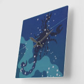 Skorpiokonstellation, Vintage Zodiakastastrologie Quadratische Wanduhr (Winkel)