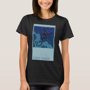 Skorpiokonstellation, Vintage Zodiakastastrologie T-Shirt