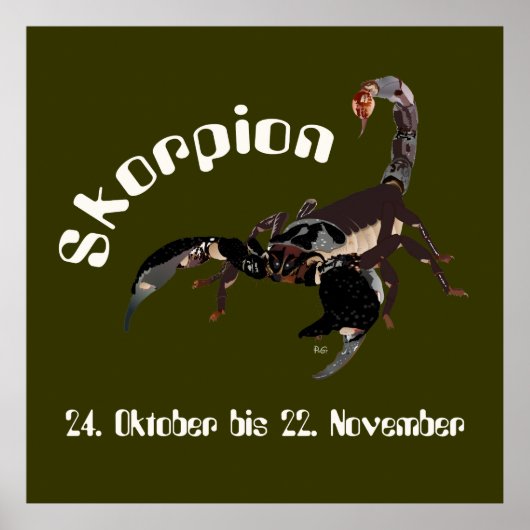 Skorpion 24. Bis 22. Oktober Poster (Vorne)