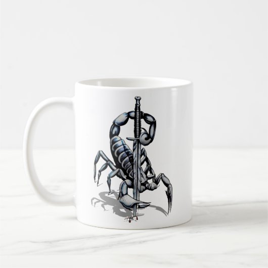 Skorpion, 3D-Illustrations-T - Shirt Trucker Hat H Kaffeetasse (Links)