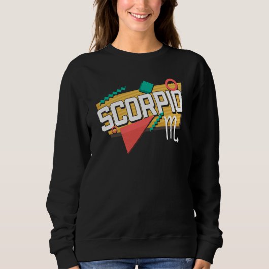 Skorpion 90er Horoskop Sternzeichen Astrologie Sweatshirt (Vorderseite)