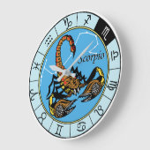 Skorpion astrologisches Anzeichen von zodiac Große Wanduhr (Winkel)