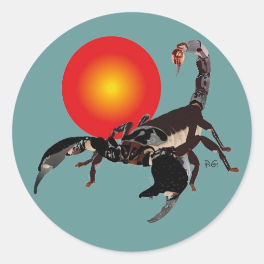 Skorpion Aufkleber (Vorderseite)