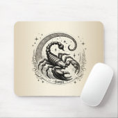 Skorpion Crescent Moon Astrologie Zodiac Scorpio Mousepad (Mit Mouse)