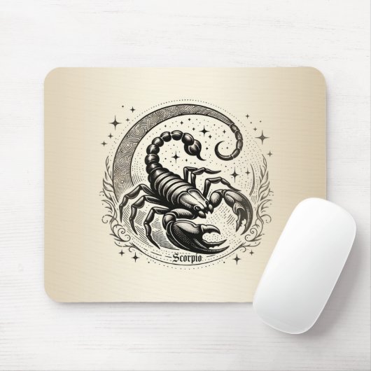 Skorpion Crescent Moon Astrologie Zodiac Scorpio Mousepad (Mit Mouse)
