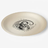 Skorpion Crescent Moon Astrologie Zodiac Scorpio Pappteller (Schrägansicht)