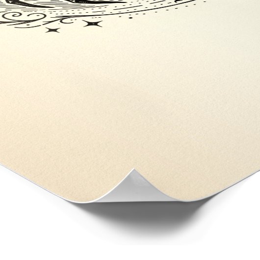 Skorpion Crescent Moon Astrologie Zodiac Scorpio Poster (Ecke)