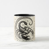 Skorpion Crescent Moon Astrologie Zodiac Scorpio Tasse (Zentrum)