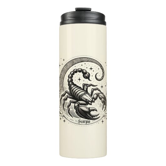 Skorpion Crescent Moon Astrologie Zodiac Scorpio Thermosbecher (Vorderseite)