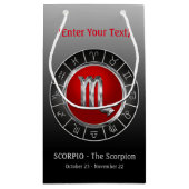 Skorpion - das das Horoskop-Symbol des Skorpions Kleine Geschenktüte (Rückseite)