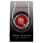 Skorpion - das das Horoskop-Symbol des Skorpions Kleine Geschenktüte (Vorderseite)