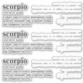 Skorpion Definition Ästhetik Astrologie Geschenk Aufkleber (Vorderseite)
