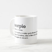 Skorpion Definition Ästhetik Astrologie Geschenk Kaffeetasse (Vorderseite Links)