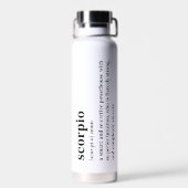 Skorpion Definition Ästhetik Astrologie Geschenk Trinkflasche (Rückseite)