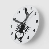 Skorpion Design Runde Wanduhr (Winkel)
