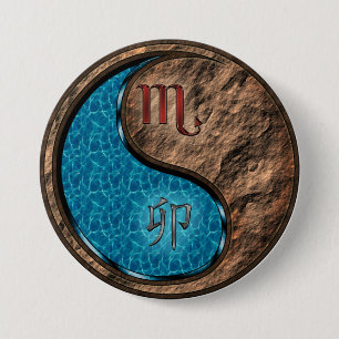 Skorpion & Erde Kaninchen Button