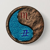Skorpion & Erde Ochse Button (Vorderseite)