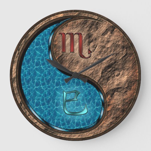 Skorpion & Erdlange Große Wanduhr (Vorderseite)
