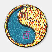 Skorpion & Feuer Hahn Magnet (Vorne)