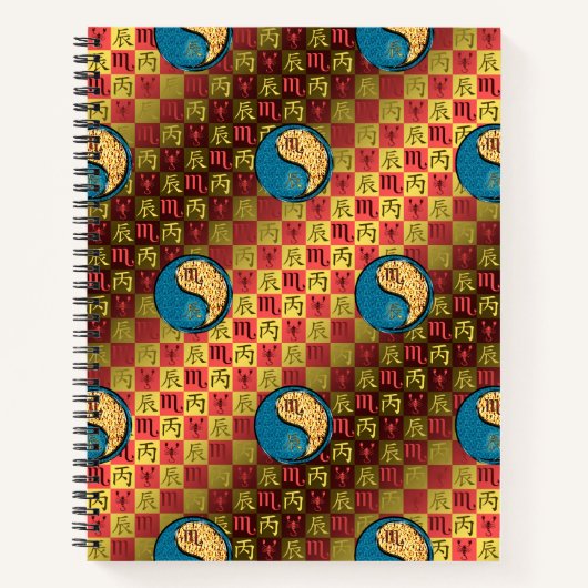 Skorpion & Feuerdrache Notizblock (Vorderseite)