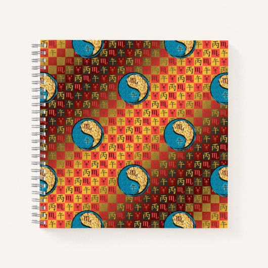 Skorpion & Feuerpferd Notizblock (Vorderseite)