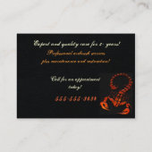 Skorpion Firey 3D Body & Chop Shop UNIVERSELL Visitenkarte (Rückseite)