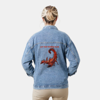 Skorpion Geburtstagsgeschenk | Sternzeichen | Feur Jeansjacke