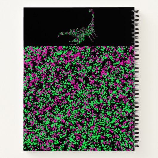 Skorpion-geplatzierte Farbe Notizblock (Rückseite)