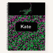 Skorpion-geplatzierte Farbe Notizblock (Vorderseite)