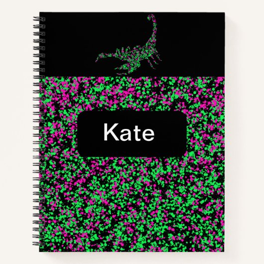 Skorpion-geplatzierte Farbe Notizblock (Vorderseite)