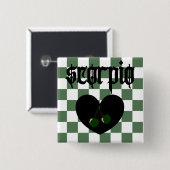 Skorpion Gothic Ästhetik Karo-Kirschen-Design Button (Vorne & Hinten)