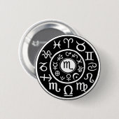 Skorpion Himmelsdesign Button (Vorne & Hinten)