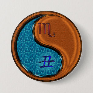 Skorpion & Holz Ochse Button