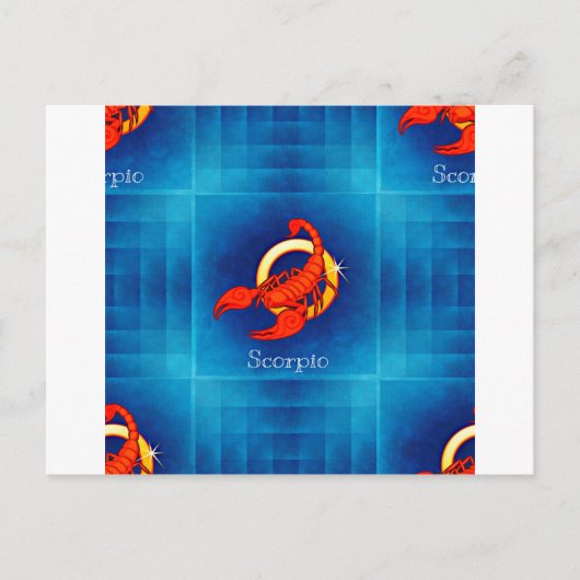 Skorpion Horoskop Postkarte (Vorderseite)