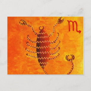 Skorpion-Horoskop Sternzeichen Postkarte