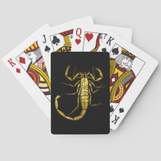 Skorpion in Goldspielkarten Spielkarten