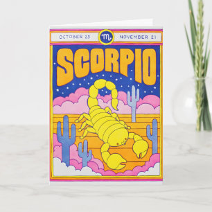 Skorpion Letterpress Karte