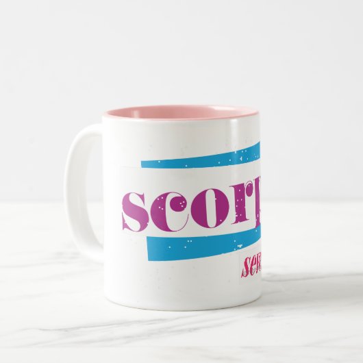 Skorpion lila zweifarbige tasse (Vorderseite Links)