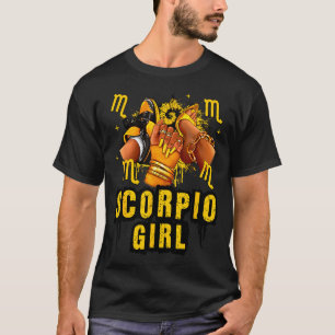 Skorpion Mädchen Geburtstag Schwarze Frau High Hee T-Shirt