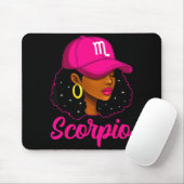 Skorpion Mädchen Rosa Mütze Sternzeichen Geburtsta Mousepad (Mit Mouse)