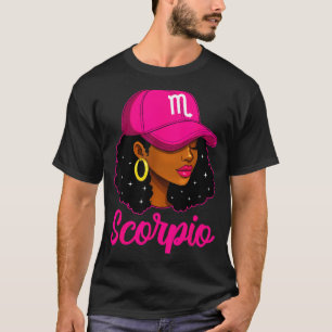 Skorpion Mädchen Rosa Mütze Sternzeichen Geburtsta T-Shirt