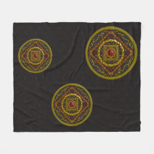 Skorpion Mandala Fleece-Decke Fleecedecke
