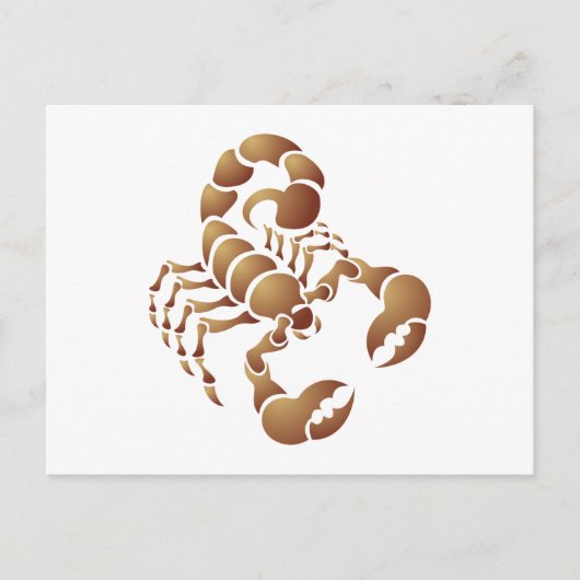 Skorpion Postkarte (Vorderseite)