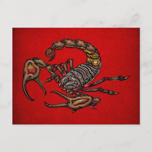 Skorpion Postkarte (Vorderseite)