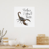 Skorpion "Relax... Ich werde nicht beißen" Poster (Küche)