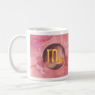 Skorpion Rot Aquarell Astrologie Sternzeichen Tass Kaffeetasse