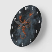 Skorpion Runde Wanduhr (Winkel)