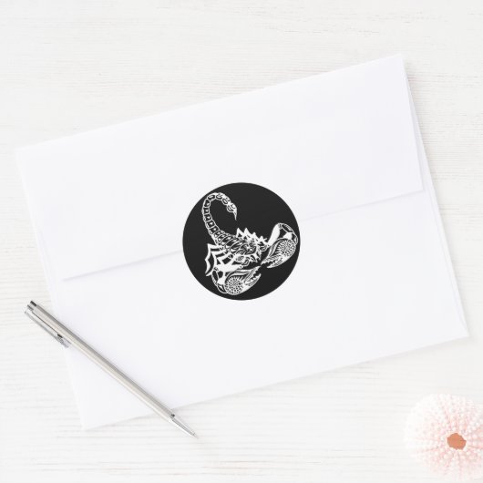 Skorpion Runder Aufkleber (Umschlag)