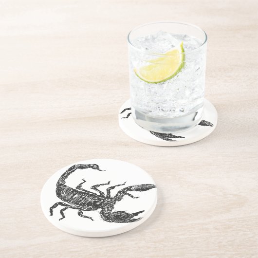 Skorpion Sandstein Untersetzer (Seite)