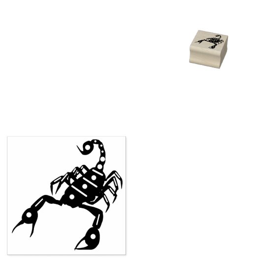 Skorpion Skorpio Bug Insekt Silhouette Kunst Gummistempel (Stempel)